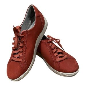 Dansko Leela suede burnt orange red casual sneakers tennis shoes casual size 39